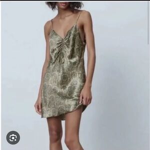 Zara silk satin dress